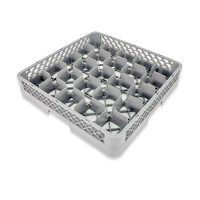 Crestware RBC25 Dishwasher Rack, Glass Base, (25)Compartment(s), Gary, Polymers, 19-1/2(w) x 19-1/2(d) x 4(h) inch