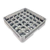 Crestware RBC36 Dishwasher Rack, Glass Base, (36)Compartment(s), Gray, Polymer, 19-1/2(w) x 19-1/2(d) x 4(h) inch