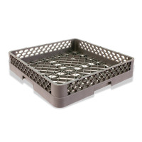 Crestware RBOC Dishwasher Racks, Cup Base, Flat & Open, (1)Compartment(s), Gray, Polymers, 20(w) x 20(d) x 3-7/8(h) inch