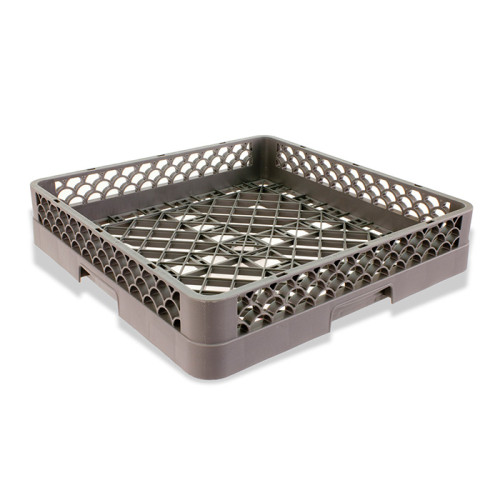 Crestware RBOC Dishwasher Racks, Cup Base, Flat & Open, (1)Compartment(s), Gray, Polymers, 20(w) x 20(d) x 3-7/8(h) inch