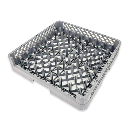 Crestware RBPO Dishwasher Rack, Plate and Tray, (1)Compartment(s), Open-end, Gray, Polymers, 19-1/2(w) x 19-1/2(d) x 4(h) inch