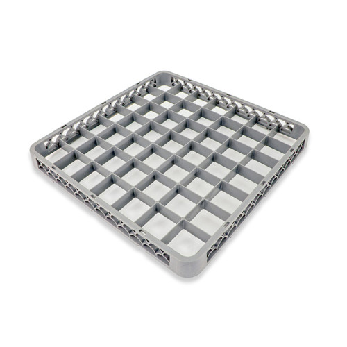 Crestware REC49 Glass Rack Extender, (49)Compartment(s), Gray, Polymers, 19-1/2(w) x 19-1/2(d) x 1-3/4(h) inch