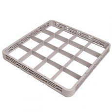Crestware REC16 16-Compartment Dishwasher Rack Extender – Gray Polymer Commercial Dishwashing Rack