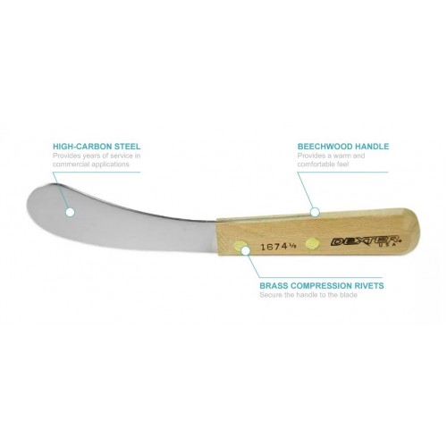 Dexter-Russell 1674½ (10030) 4-1/2 inch Traditional Carbon Steel Fish Knife with Wood Handle, NSF Listed