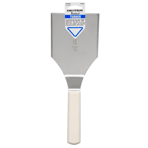 Dexter-Russell  P94858 (31648) BASICS® Hamburger Turner with White Handle, 5x4 inch, NSF Listed