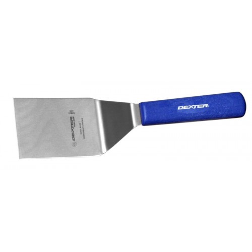 Dexter-Russell S286-4H-PCPH COOL BLUE® Sani-Safe® (19853H) High Heat Hamburger Turner with Blue Handle, 4 x 4 inch, NSF Listed
