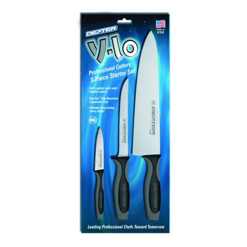 Dexter-Russell V3CP (29803) VLO® (3)pc(s) Cutlery Set - (1)3-1/2 inch Paring,  (1)6 inch Boning, (1)10 inch Cook Knife, NSF Listed