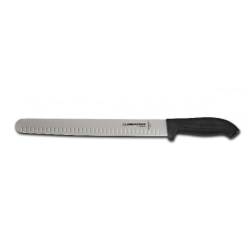 Dexter-Russell SG140-14WGEB-PCP (24283B)14 inch Duo-Edge SOFGRIP® Roast Slicer with Black Handle, NSF Listed