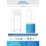 Dukers D28AR-GS1 27-1/2(w) inch (1)Glass Swing Door(s) Top Mount Reach-in Upright Refrigerators, 19.11Cu.ft, (4)Shelve(s), 1/5hp, 115v/60/1-ph, Casters, ETL Listed