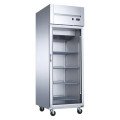 Dukers D28AR-GS1 27-1/2(w) inch (1)Glass Swing Door(s) Top Mount Reach-in Upright Refrigerators, 19.11Cu.ft, (4)Shelve(s), 1/5hp, 115v/60/1-ph, Casters, ETL Listed