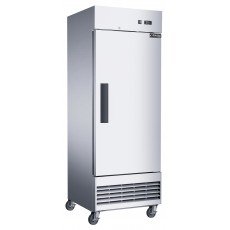 Dukers D28ER 27-1/2(w) inch (1)Solid Swing Door(s) Bottom Mount Reach-in Upright Compact Refrigerators, 15.94Cu.ft, (3)Shelve(s), 1/5hp, 115v/60/1-ph, Casters, ETL Listed