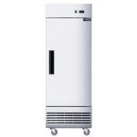 Dukers D28ER 27-1/2(w) inch (1)Solid Swing Door(s) Bottom Mount Reach-in Upright Compact Refrigerators, 15.94Cu.ft, (3)Shelve(s), 1/5hp, 115v/60/1-ph, Casters, ETL Listed