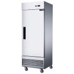 Dukers D28ER 27-1/2(w) inch (1)Solid Swing Door(s) Bottom Mount Reach-in Upright Compact Refrigerators, 15.94Cu.ft, (3)Shelve(s), 1/5hp, 115v/60/1-ph, Casters, ETL Listed