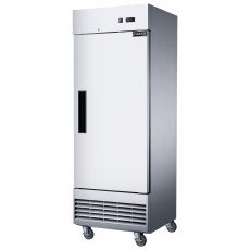 Dukers D28ER 27-1/2(w) inch (1)Solid Swing Door(s) Bottom Mount Reach-in Upright Compact Refrigerators, 15.94Cu.ft, (3)Shelve(s), 1/5hp, 115v/60/1-ph, Casters, ETL Listed