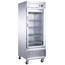 Dukers D28F-GS1 27-1/2(w) inch (1)Glass Swing Door(s) Bottom Mount Reach-in Upright Freezers, 18.75Cu.ft, (4)Shelve(s), 3/4hp, 115v/60/1-ph, Casters, ETL Listed