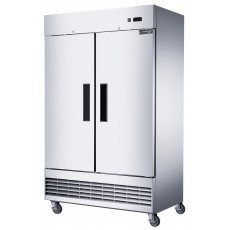 Dukers D47EF 47-1/4(w) inch (2)Solid Swing Door(s) Bottom Mount Reach-in Upright Compact Freezers, 29.51Cu.ft, (6)Shelve(s), 3/4hp, 115v/60/1-ph, Casters, ETL Listed