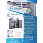 Dukers D55AR 55 inch 2-Door Top-Mount Reach-In Refrigerator