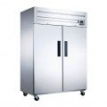 Dukers D55AR 55 inch 2-Door Top-Mount Reach-In Upright Refrigerator, 40.74 Cu. Ft., 8 Shelves, 1/5 HP, 110V