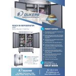 Dukers D55R 55-1/8 inch 2-Door Bottom-Mount Reach-In Refrigerator