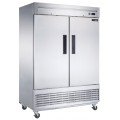 Dukers D55F 55(w) inch (2)Solid Swing Door(s) Bottom Mount Reach-in Upright Freezers, 40.74Cu.ft, (8)Shelve(s), 1hp, 115v/60/1-ph, Casters, ETL Listed
