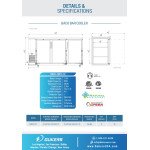 Dukers DBB72-H3 70-3/8(w) inch (3)Glass Door(s) Back Bar Beverage Cooler, (6)Shelve(s), 1/3hp, 19.20Cu.ft, 110v/60/1, Black, Casters, ETL Listed