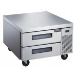 Dukers DCB36-D2 36(w) inch (2)Solid Drawer(s) Refrigerated Chef Base, (9)1/6 Pan(s), 1/5hp, 110v/60/1-ph, Casters, ETL Listed