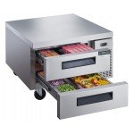 Dukers DCB36-D2 36(w) inch (2)Solid Drawer(s) Refrigerated Chef Base, (9)1/6 Pan(s), 1/5hp, 110v/60/1-ph, Casters, ETL Listed