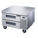 Dukers DCB36-D2 36(w) inch (2)Solid Drawer(s) Refrigerated Chef Base, (9)1/6 Pan(s), 1/5hp, 110v/60/1-ph, Casters, ETL Listed
