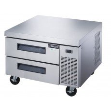Dukers DCB36-D2 36(w) inch (2)Solid Drawer(s) Refrigerated Chef Base, (9)1/6 Pan(s), 1/5hp, 110v/60/1-ph, Casters, ETL Listed