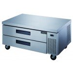 Dukers DCB52-D2 52-1/2(w) inch (2)Solid Drawer(s) Refrigerated Chef Base, 1/5hp, 110v/60/1-ph, Casters, ETL Listed