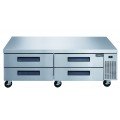 Dukers DCB72-D4 72(w) inch (4)Solid Drawer(s) Refrigerated Chef Base, 1/5hp, 110v/60/1-ph, Casters, ETL Listed