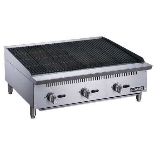 Dukers DCCB36 Radiant Broilers, (3)Burner(s), Countertop, Natural Gas, 105k Total BTU/Hr, 36(w) x 28-3/4(d) x 15-3/8(h) inch, CSA Listed