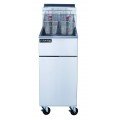 Dukers DCF3-LPG Deep Fryers, (40)lb(s)s Oil Capacity, (3)Cast Iron Tub Burner(s), (2)Basket(s), Floor Model, Casters, Liquid Propane, 90k Total BTU/Hr, CSA Listed