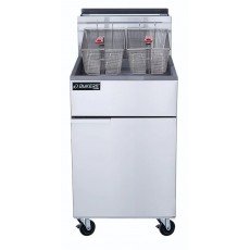 Dukers DCF5-LPG Deep Fryers, (70)lb(s) Oil Capacity, (5)Cast Iron Tub Burner(s), (2)Basket(s), Floor Model, Casters, Liquid Propane, 150k Total BTU/Hr, CSA Listed