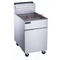Dukers DCF5-LPG Deep Fryers, (70)lb(s) Oil Capacity, (5)Cast Iron Tub Burner(s), (2)Basket(s), Floor Model, Casters, Liquid Propane, 150k Total BTU/Hr, CSA Listed