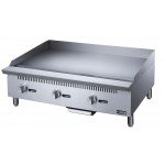 Dukers DCGMA36 36(w) inch Griddle, (3)Burner(s), 1 inch Thick Plate, Manual, Natural Gas, 90k Total BTU/Hr, CSA Listed