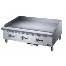 Dukers DCGMA36 36(w) inch Griddle, (3)Burner(s), 1 inch Thick Plate, Manual, Natural Gas, 90k Total BTU/Hr, CSA Listed