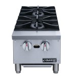 Dukers DCHPA12 Hot Plates, (2)Burner(s), Counter Top, 56k Total BTU/Hr, Natural Gas, 12(w) x 28-3/4(d) x 13-3/8(h) inch, CSA Listed Dukers DCHPA12 Hot Plates, (2)Burner(s), Counter Top, 56k Total BTU/Hr, Natural Gas, 12(w) x 28-3/4(d) x 13-3/8(h) inch, CSA Listed