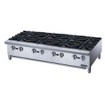 Dukers DCHPB48 48(w) inch Hot Plates, (8)Burner(s), Manual, Counter Top, 224k Total BTU/Hr, Natural Gas, CSA Listed