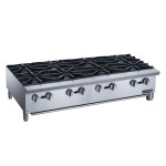 Dukers DCHPB48 48(w) inch Hot Plates, (8)Burner(s), Manual, Counter Top, 224k Total BTU/Hr, Natural Gas, CSA Listed