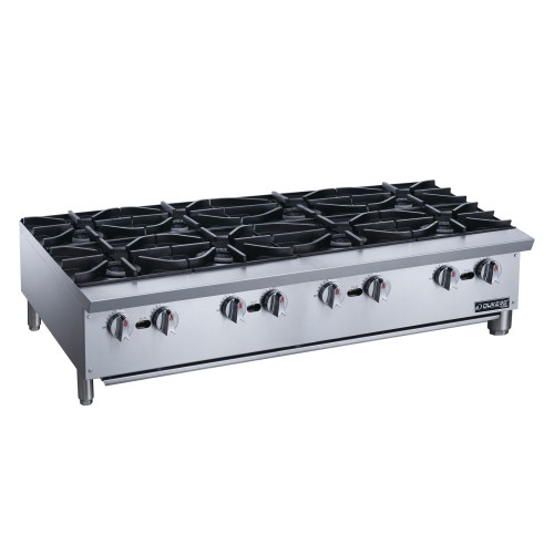 Dukers DCHPB48 48(w) inch Hot Plates, (8)Burner(s), Manual, Counter Top, 224k Total BTU/Hr, Natural Gas, CSA Listed