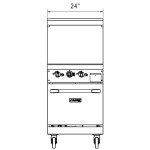 Dukers DCR24-GM 24(w) inch Gas Griddle Ranges, (1)Standard Oven(s), Casters, Natural Gas, 82k Total BTU/Hr, CSA Listed