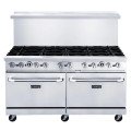 Dukers DCR60-10B 60(w) inch Gas Range w/ (10)Open Burner(s, (2)Standard Oven(s), Natural Gas, 400k Total BTU/Hr, CSA Listed