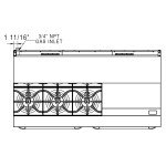 Dukers DCR60-4B36GM 60(w) inch (4)Open Burner(s) with 36 inch Right Griddle, (2)Standard Oven(s), Casters, Natural Gas, 286k Total BTU/Hr, CSA Listed