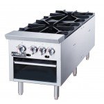 Dukers DCSPA2 Double Stockpot Range, (4)Burner(s), Natural Gas, 18(w) x 42-1/4(d) x 22-3/4(h) inch, 160k Total BTU/Hr, CSA Listed