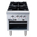 Dukers DCSPA2 Double Stockpot Range, (4)Burner(s), Natural Gas, 18(w) x 42-1/4(d) x 22-3/4(h) inch, 160k Total BTU/Hr, CSA Listed
