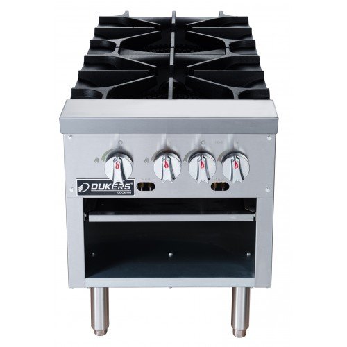 Dukers DCSPA2 Double Stockpot Range, (4)Burner(s), Natural Gas, 18(w) x 42-1/4(d) x 22-3/4(h) inch, 160k Total BTU/Hr, CSA Listed