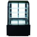 Dukers DDM48R-CB 48(w) inch Refrigerated Curved Glass Display Case, (2)Glass Rear Sliding Door(s), (3)Shelve(s), 4/9hp, 110v/60/1-ph, ETL Listed