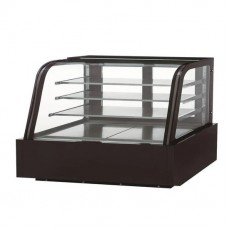 Dukers DDM72R-CB 72(w) inch Refrigerated Curved Glass Display Case, (2)Glass Rear Sliding Door(s), (3)Shelve(s), 4/7hp, 110v/60/1-ph, ETL Listed