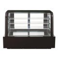 Dukers DDM72R-CB 72(w) inch Refrigerated Curved Glass Display Case, (2)Glass Rear Sliding Door(s), (3)Shelve(s), 4/7hp, 110v/60/1-ph, ETL Listed